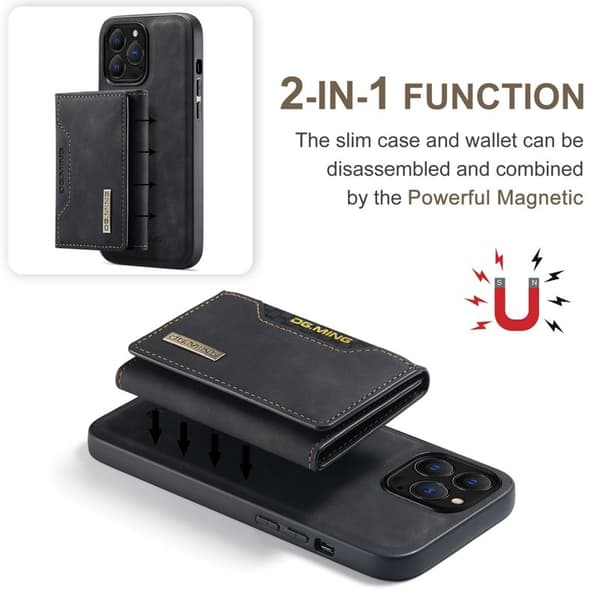 DG.MING M2 Series Mobilskal till iPhone 15 Pro Max Magnetisk Svart