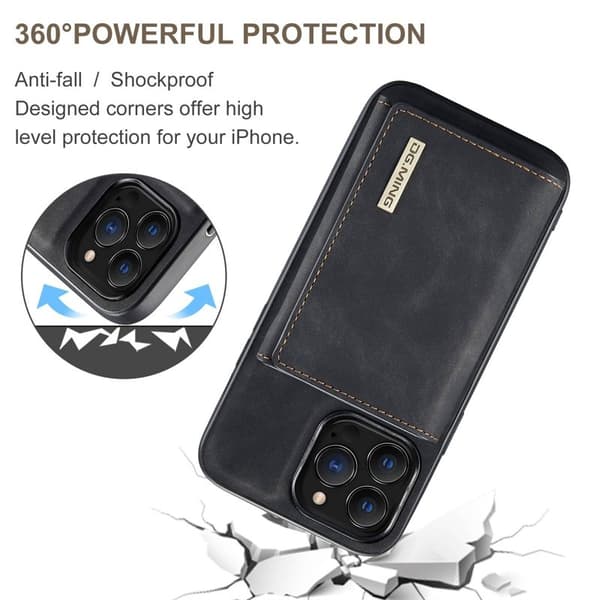 DG.MING M1 Series Mobilskal till iPhone 14 Pro Max 2-i-1 Svart