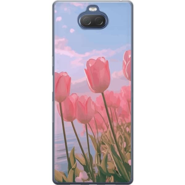Mobilskal till Sony Xperia 10 Plus med Rosa Tulpaner