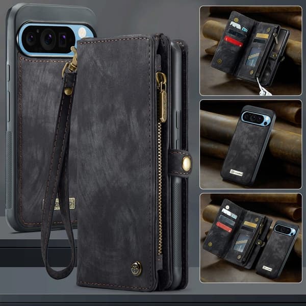 CASEME Plånboksfodral Konstläder till Google Pixel 9 Pro XL - Svart