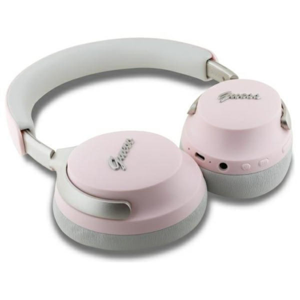 Guess Over-Ear-hovedtelefoner Bluetooth ANC/ENC Metal Script-logo Rosa