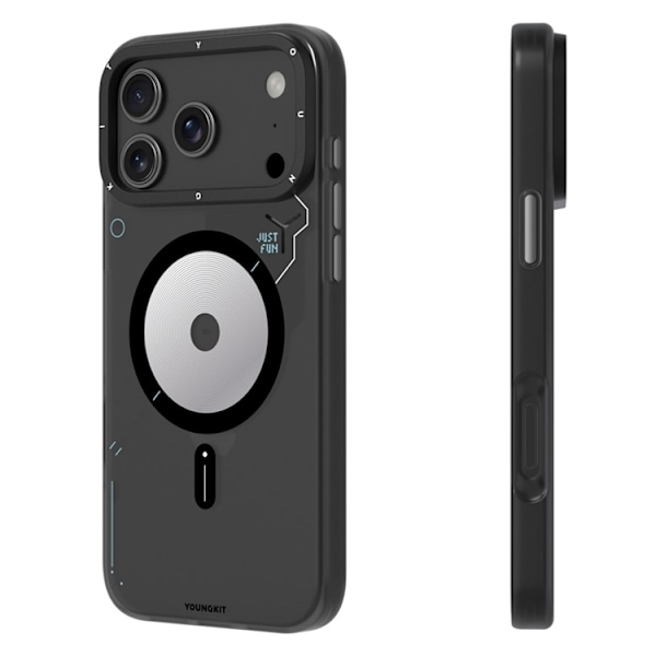 YOUNGKIT Mobilskal till iPhone 17 Pro Max MagSafe Unique Disc - Grå Grå