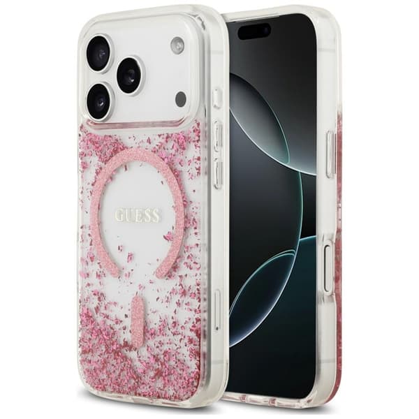 Guess Mobilskal För iPhone 18 Pro Max/17 Pro Max Magsafe Resin Bottom Glitter