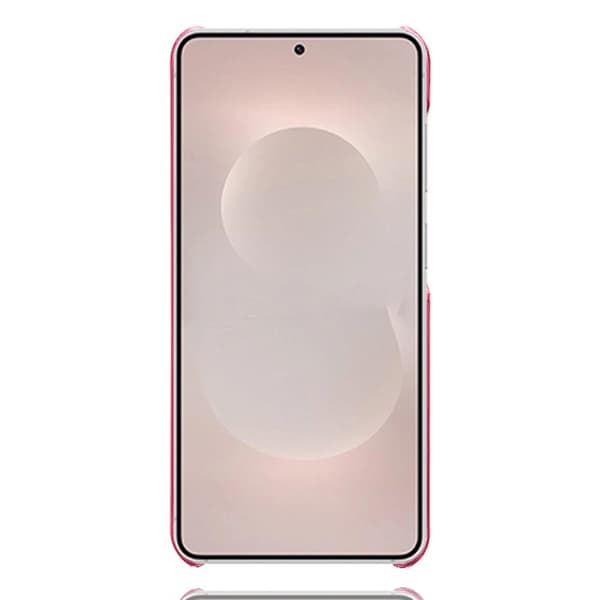 Mobilskal till Samsung Galaxy S26 Edge PU Läder + Hård PC - Rosa