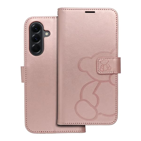 Galaxy A56 5G Plånboksfodral Mezzo - Teddy Bear Rosa Guld Roséguld