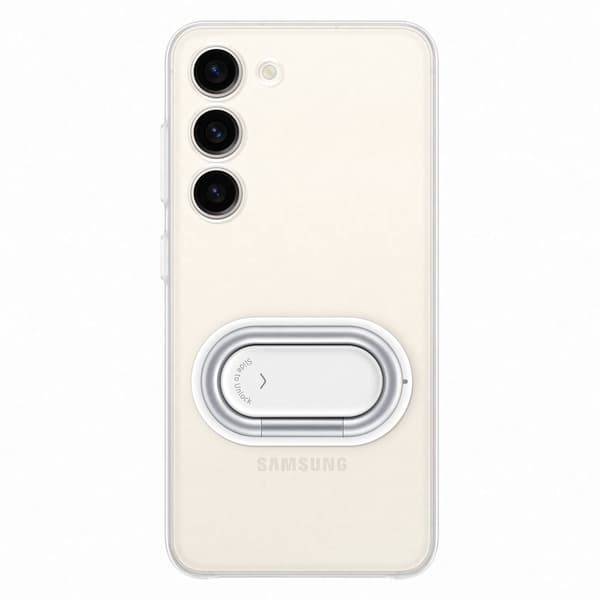 Samsung Galaxy S23 Skal Ringhållare Gadget - Transparent Transparent