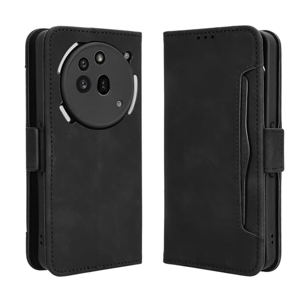 Nothing Phone (3a) Pro Plånboksfodral Läder - Svart Svart