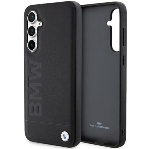 BMW Galaxy S23 FE Mobilskal Læder Hot Stamp - Sort Black