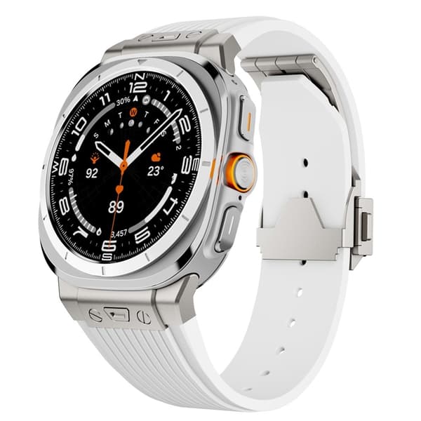 Galaxy Watch Ultra 47mm Armband Titan Connector - Vit Vit