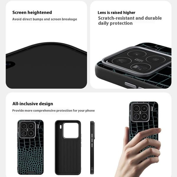 ABEEL Mobilskal till Xiaomi 15 Pro MagSafe Äkta Läder Svart