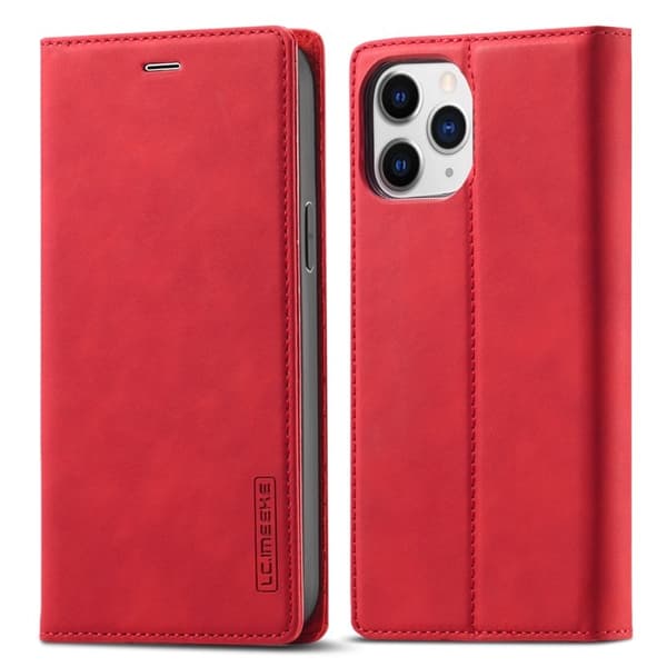 LC.IMEEKE Plånboksfodral för iPhone 12 / 12 Pro - Konstläder - Röd