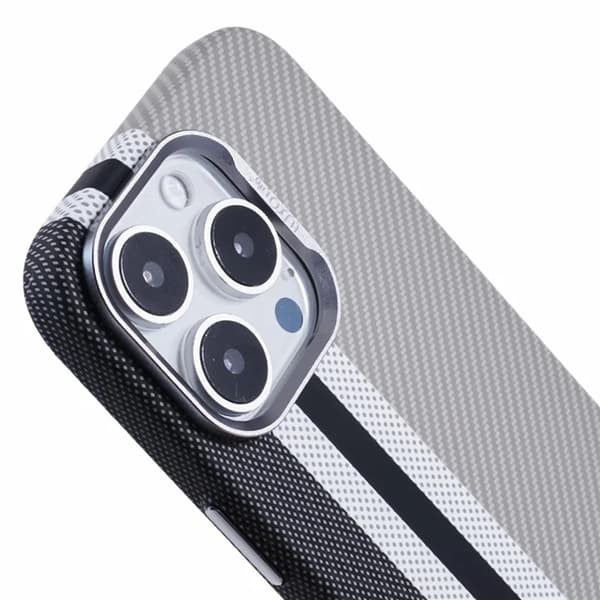 Mobilskal till iPhone 16 Pro Magsafe Kevlar Aramid Fiber - Grå Grå