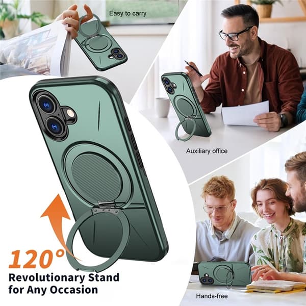 Mobilskal till iPhone 17 MagSafe Rotating Kickstand - Grön Grön