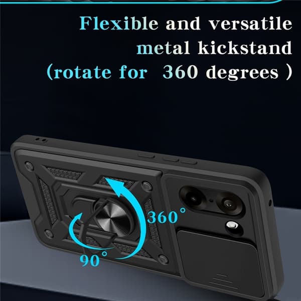 Mobilskal till OnePlus Nord CE5 Slide Camera Kickstand Svart