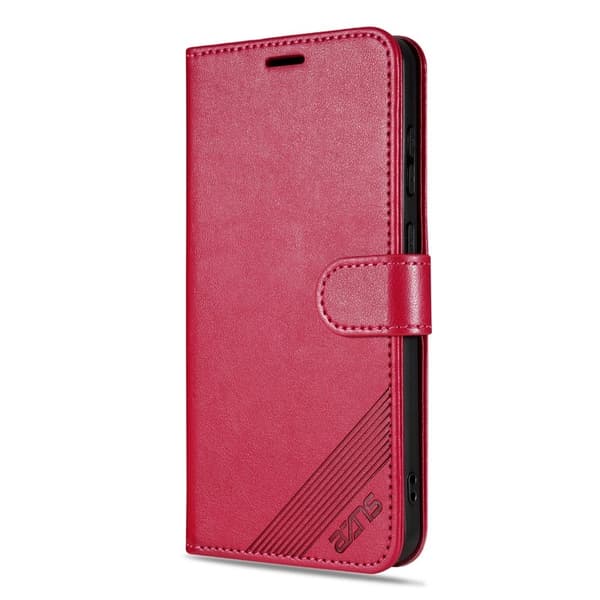 AZNS Xiaomi 17 Pro Max Plånboksfodral Anti-Scratch Konstläder - Röd
