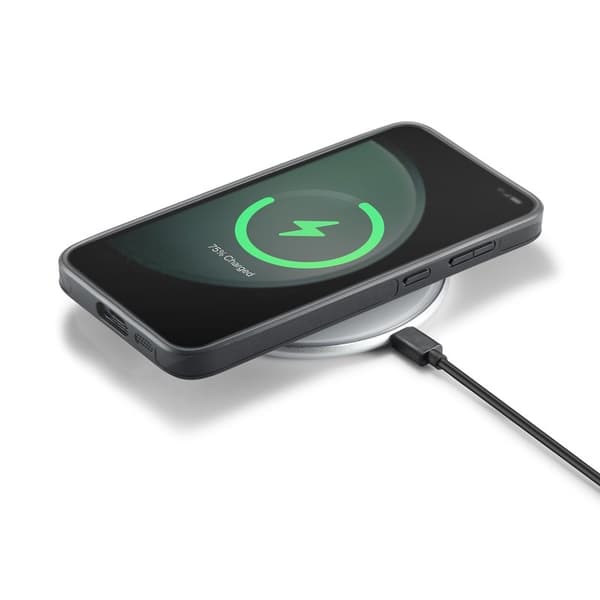 DG.MING Mobilskal till Samsung Galaxy S25 Anti-Drop Läder Svart