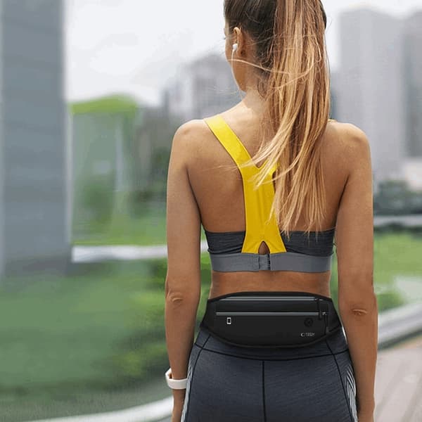 Tech-Protect M7 Universal Sport Taljetaske - Sort Svart