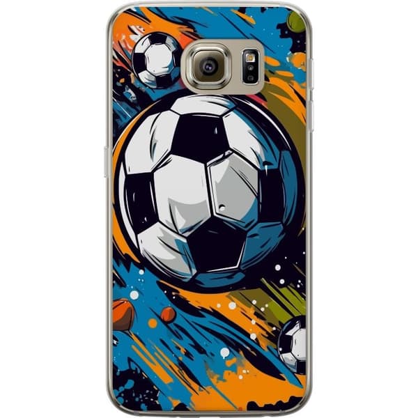 Telefontaske til Samsung Galaxy S6 med fodbolde
