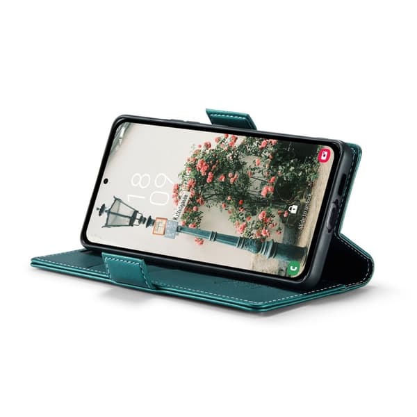 CASEME Plånboksfodral Konstläder för Samsung Galaxy A55 5G - Grön