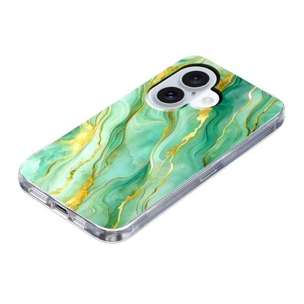 Mobilskal till iPhone 17 Marble Pattern Printing Soft - Grön Grön