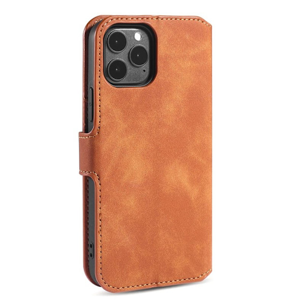 DG.MING Plånboksfodral Konstläder med Ställ för iPhone 13 Pro Max - Brun