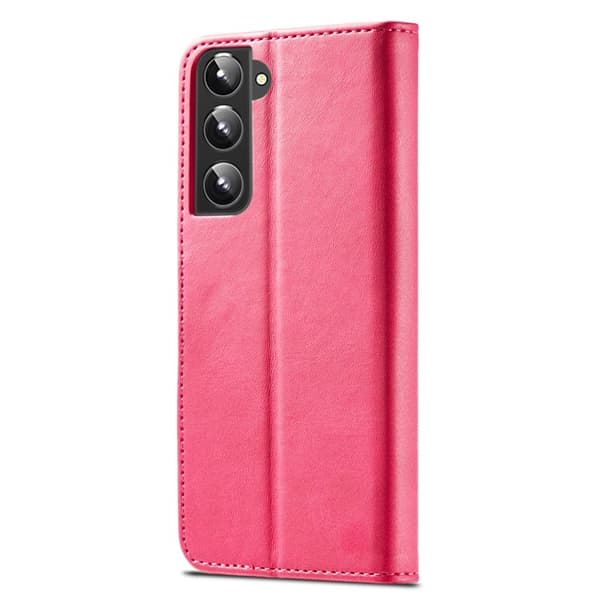 LC.IMEEKE Samsung Galaxy S21 Plånboksfodral Konstläder - Röd
