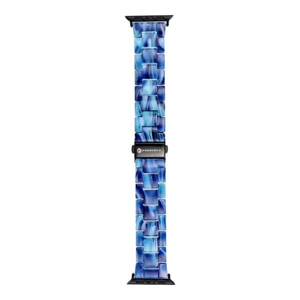 Forcell Apple Watch (38/40/41) Armband Resin Marble - Blå Blå