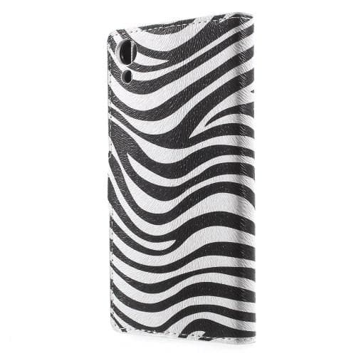 Plånboksfodral till Sony Xperia Z3+ - Zebra Mönster