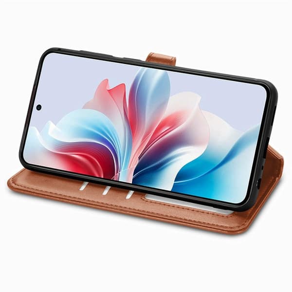 Plånboksfodral för Samsung Galaxy S26 Plus Konstläder Stativ - Brun