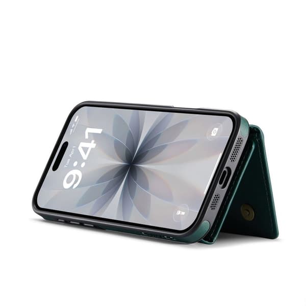 DG.MING M5 Series Mobilskal till iPhone 17 Avtagbart Magnetiskt Konstläder Grön