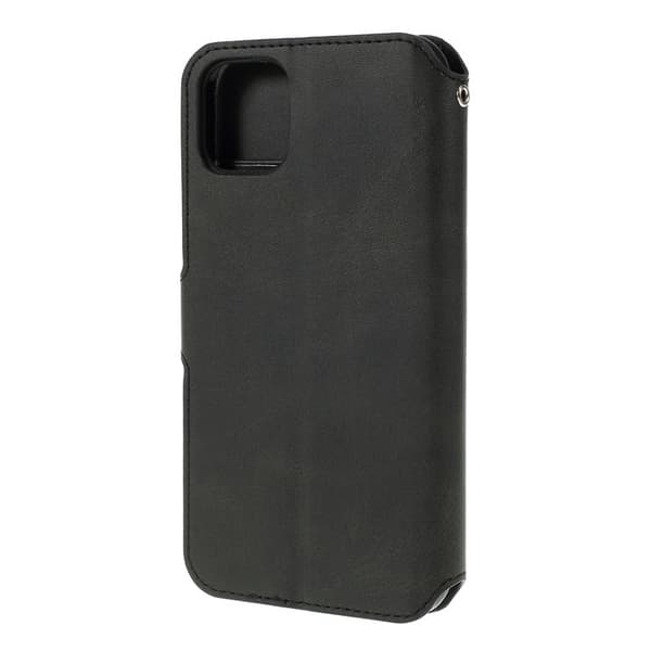 AZNS Leather Stand Konstläder Plånboksfodral för iPhone 11 6.1 tum - Svart