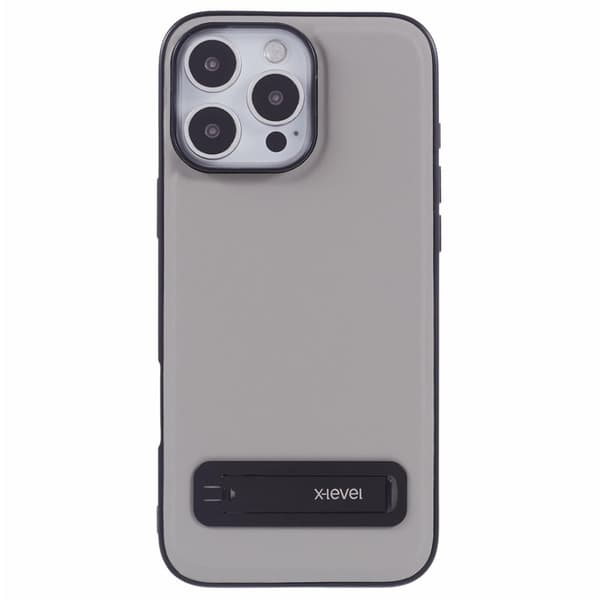 X-LEVEL Mobilskal till iPhone 16 Pro Max Läderbelagt TPU Grå