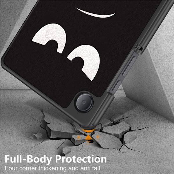 Galaxy Tab A9 Fodral Pattern Printing Tri-fold Konstläder Rör Mig Inte