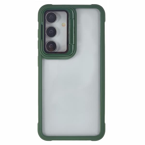 Mobilskal för Samsung Galaxy S26 Plus PC + TPU Kickstand - Grön