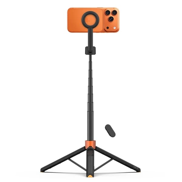 Tech-Protect Magsafe Bluetooth Selfie Stick Stativ L10S - Sort/Orange Orange