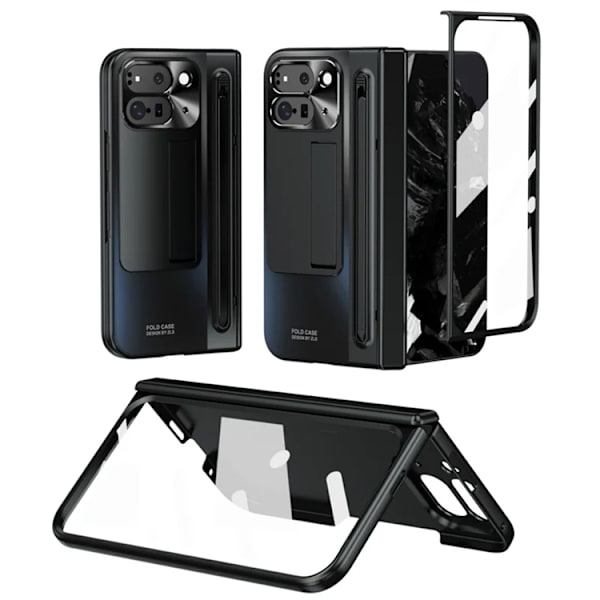 Mobilskal till Google Pixel 10 Pro Fold Kickstand Hinge PC Svart