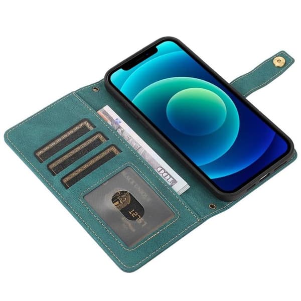 iPhone 14 Pro Plånboksfodral Flip - Grön Gr