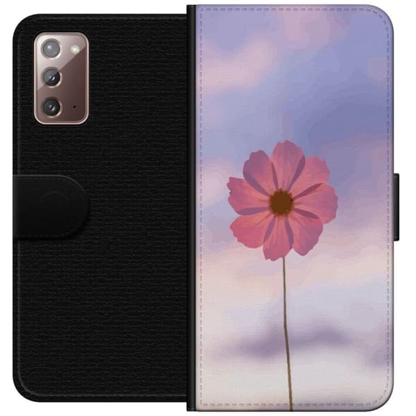 Plånboksfodral till Samsung Galaxy Note20 med Rosa blomma