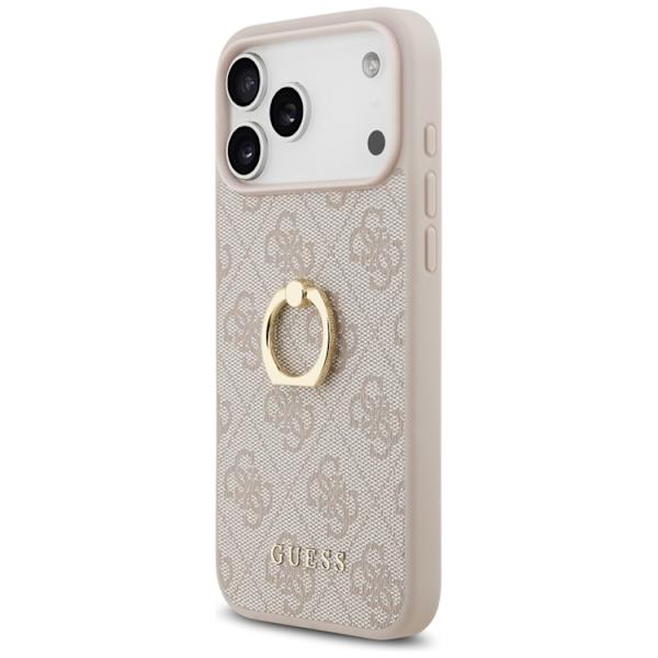 Guess Mobilskal till iPhone 17 Pro Max Ringställ - Rosa Rosa