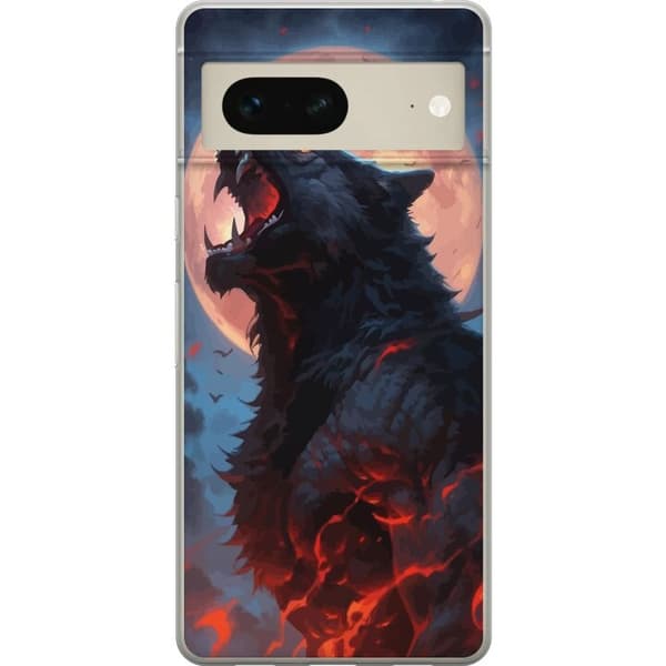 Telefontaske til Google Pixel 7 med hylende ulv