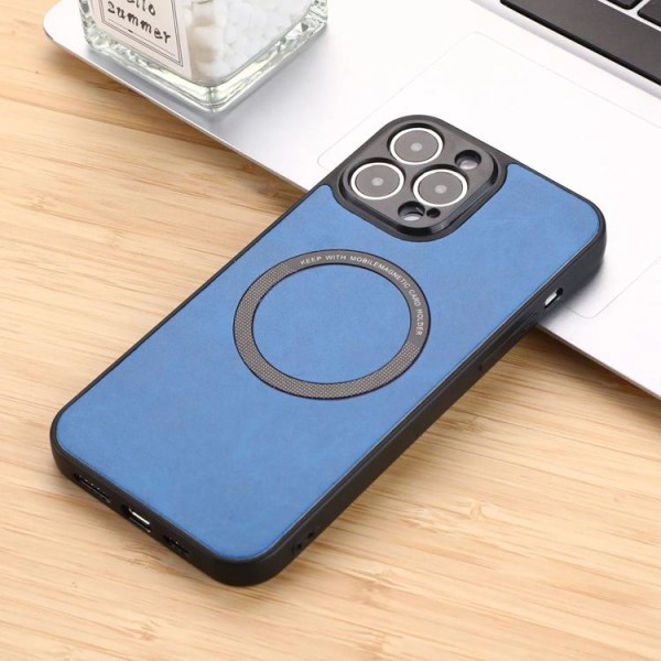 BOOM iPhone XS Max matkapuhelinkotelo Magsafe nahka - sininen