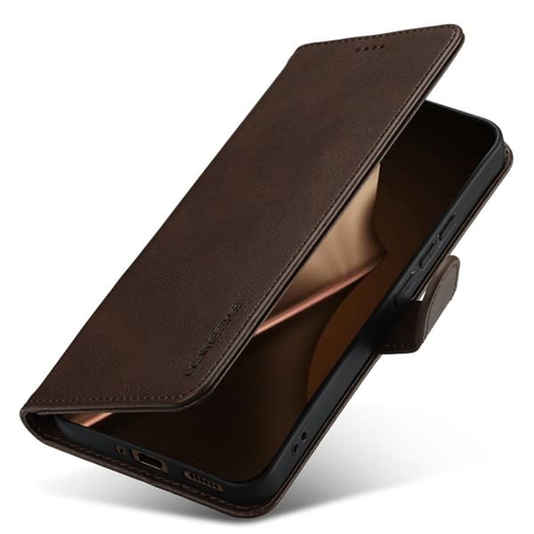 LC.IMEEKE Xiaomi 15T Pro Plånboksfodral Konstläder - Brun
