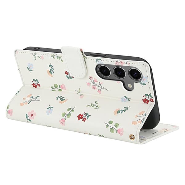 Samsung Galaxy S26 Pro Plånboksfodral Rhombic Blommönster Konstläder - A1