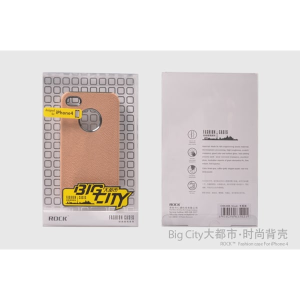 Rock iPhone4/4S BigCity back shell + Skärmskydd (Lila)
