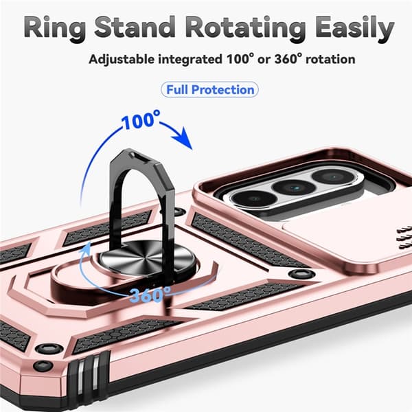 Mobilskal till Galaxy A36/A56 Kickstand PC + TPU - Roséguld Roséguld