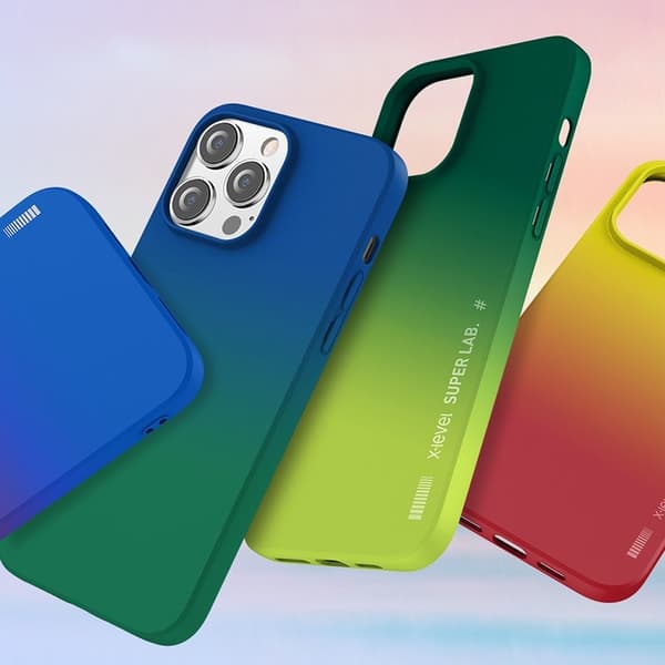 X-LEVEL Mobilskal till iPhone 15 Pro Rainbow Shockproof Gul