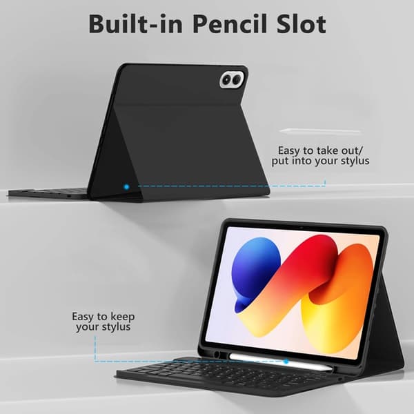 Tech-Protect Xiaomi Redmi Pad 2 Pro Taske med Tastatur - Sort Svart