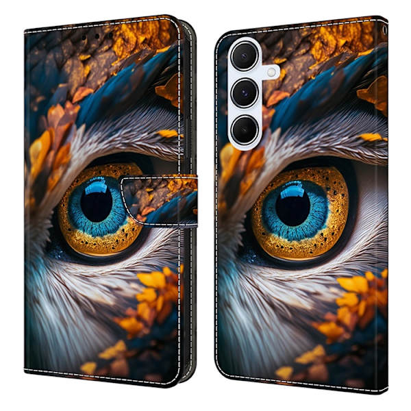 Galaxy A17/A26 Plånboksfodral Konstläder Pattern Printing Blå