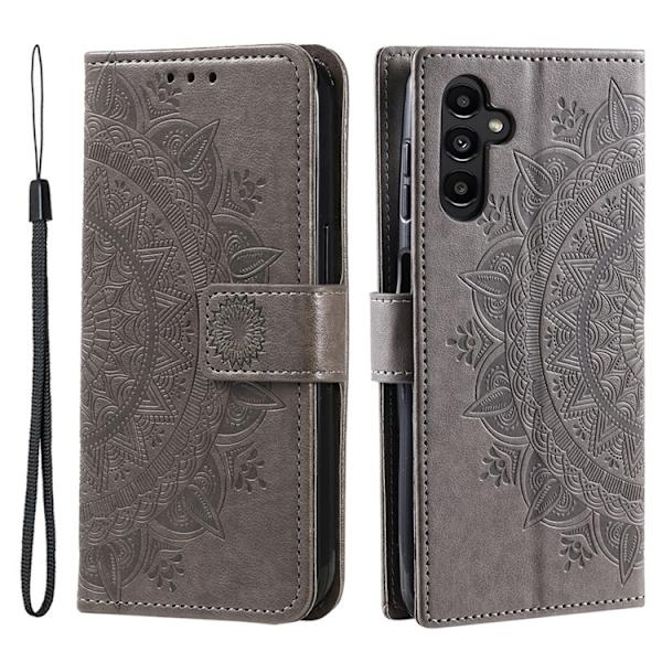 Galaxy S26/S26 Pro Plånboksfodral Imprinted Totem Konstläder - Grå Grå
