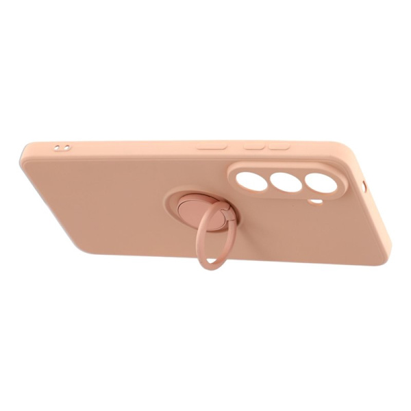 Mobilskal för Samsung Galaxy S26 Plus Silikon med Ring Kickstand - Rosa